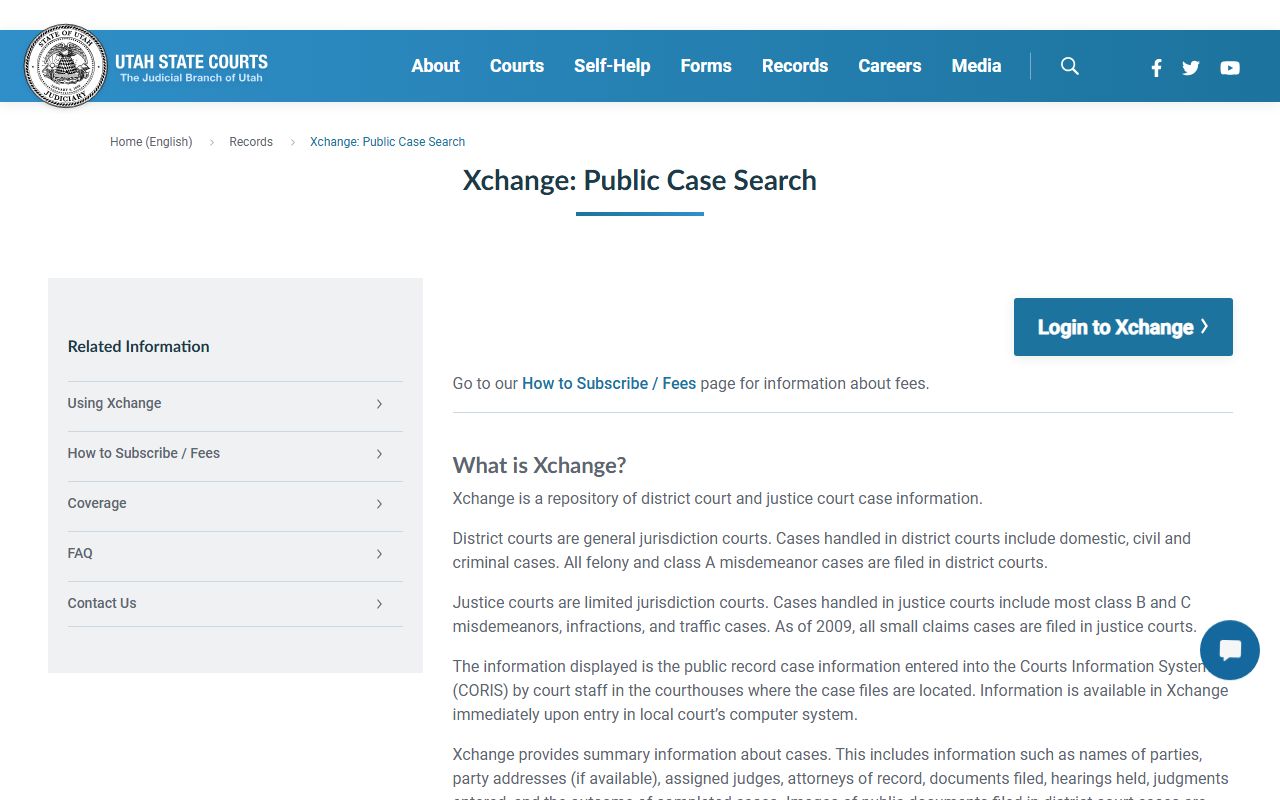 Washington County court records after jail arrest Utah Courts Xchange information